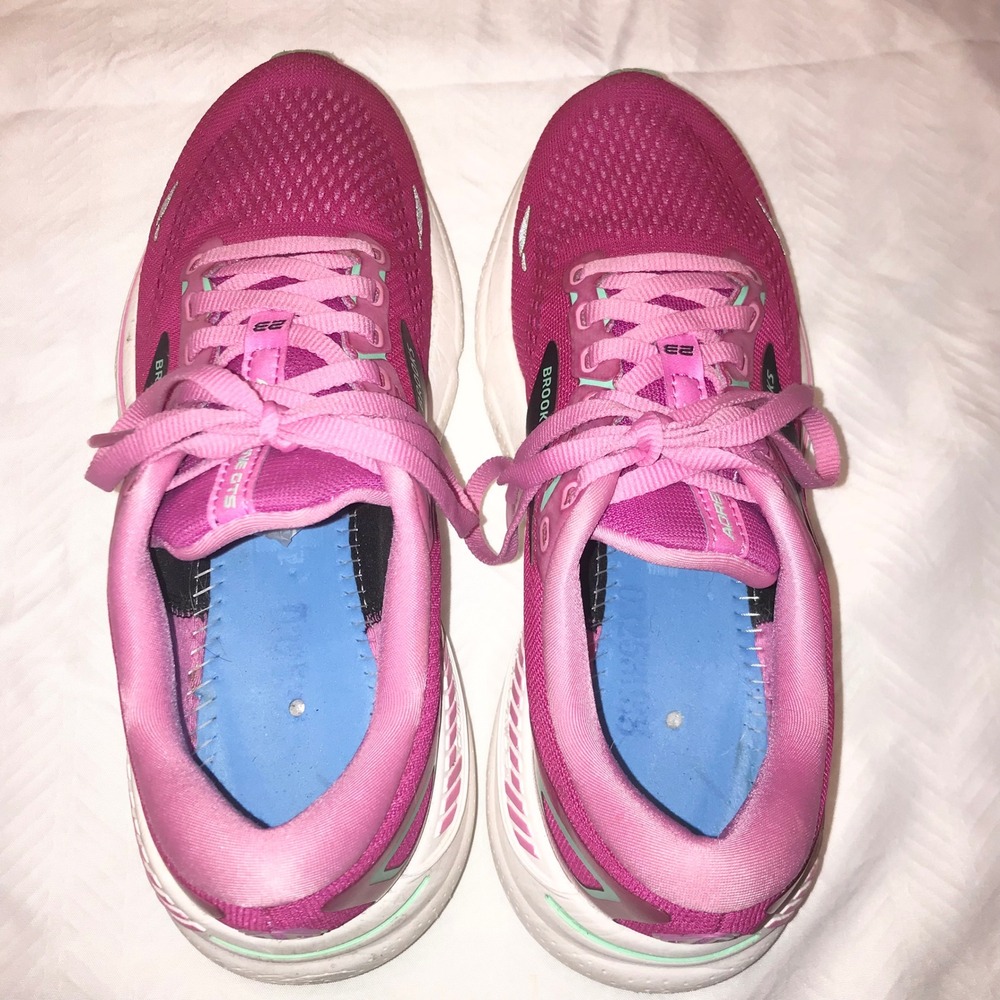 Brooks Adrenaline GTS 23 Pink Mint Green Running Shoes Womens 7.5 B  Walking - Picture 6 of 16